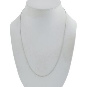 Vintage Italy SU Sterling Silver 925 1.0mm Cable Chain Necklace 19.5"